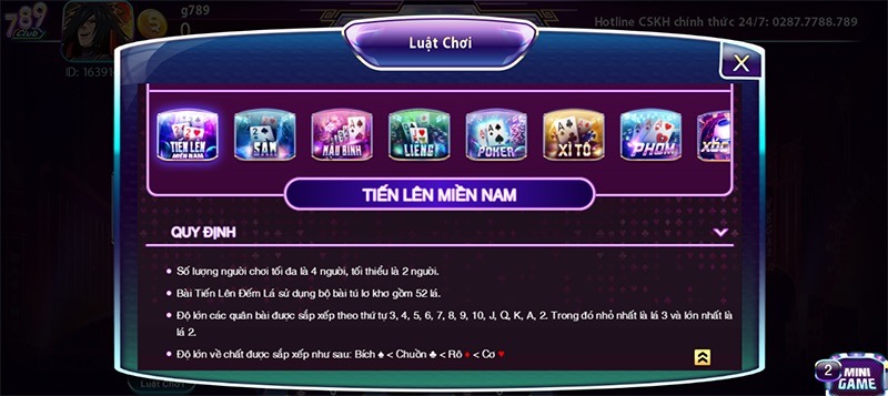 Cách chơi Tiến Lên Miền Nam tại 789 Club một cách chi tiết nhất